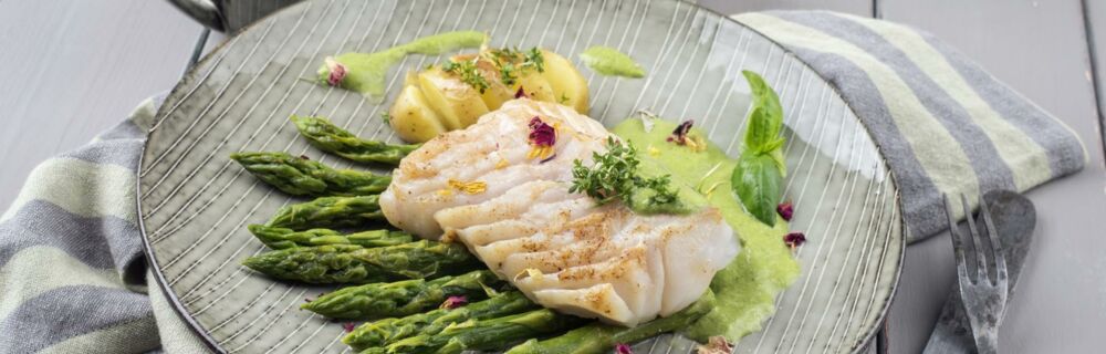 Fisch mit Spargel Fisch mit Spargel