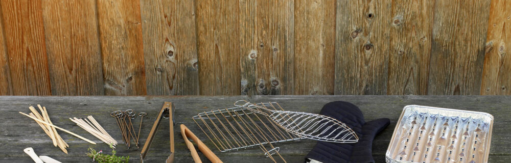 Grillen, Grillzubehör, Grillbesteck, Zange, Handschuh Grillen Unterseite Grillzubehör