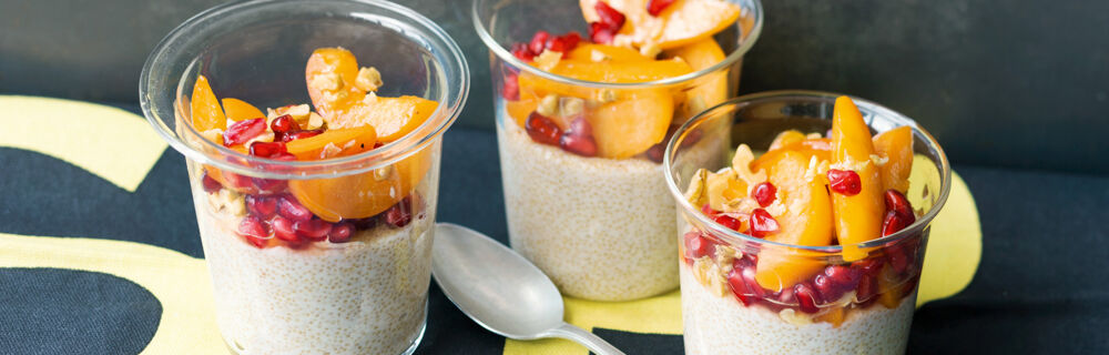 Amaranthpudding mit Obstsalat Amaranthpudding mit Obstsalat