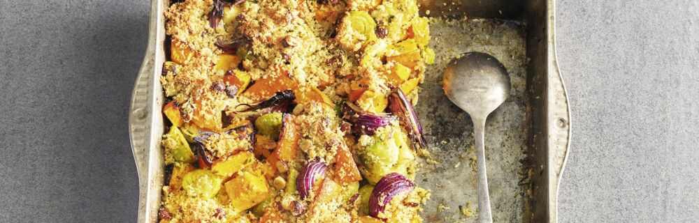 Kürbis-Rosenkohl-Gratin Kürbis-Rosenkohl-Gratin