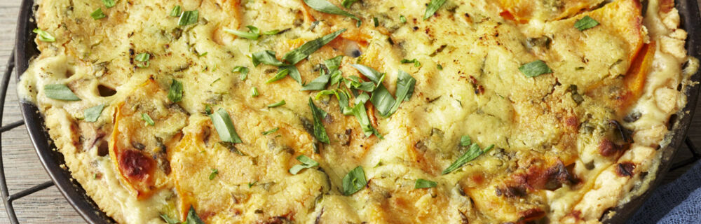 Süßkartoffel-Pilz-Quiche Süßkartoffel-Pilz-Quiche