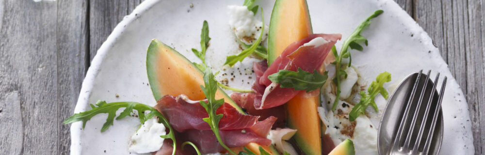 Insalata Melone mit Prosciutto und Mozzarella