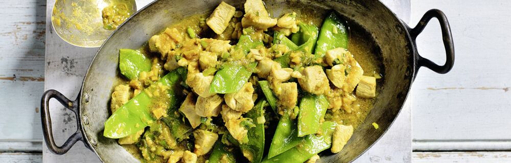 Hähnchencurry mit Zuckerschoten Hähnchencurry mit Zuckerschoten