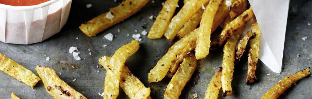 Kohlrabi-Pommes mit Erdbeerketchup Kohlrabi-Pommes mit Erdbeerketchup