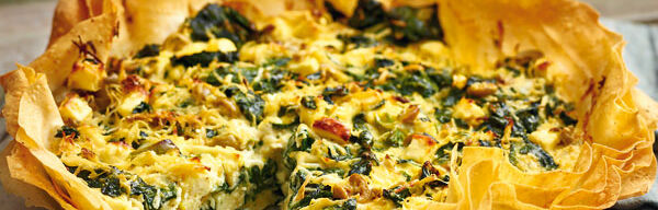Petersilienwurzel-Spinat-Quiche