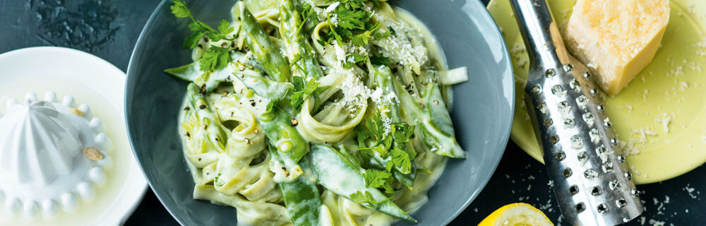 Grüne Gemüse-Pasta mit Zitronensauce Grüne Gemüse-Pasta mit Zitronensauce