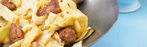 Bratwurst-Wok