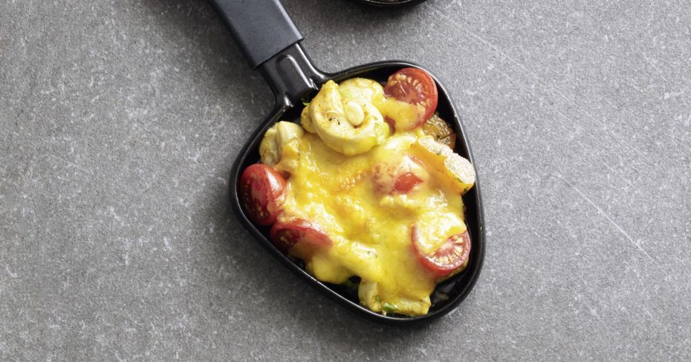 Raclette-Curryhähnchen mit Aprikosen Rezept | Küchengötter Raclette-Curryhähnchen mit Aprikosen Rezept | Küchengötter