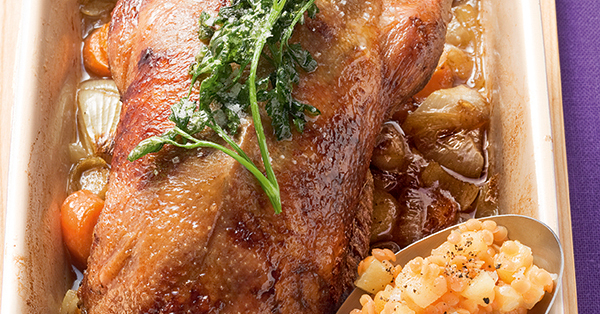 Wildente auf Apfellinsen