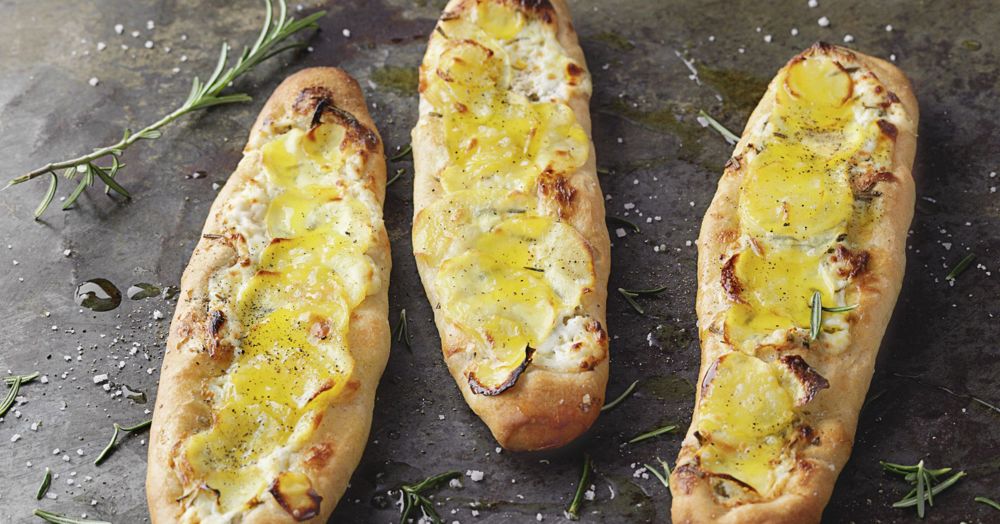 Pizzabaguette mit Kartoffeln Rezept | Küchengötter