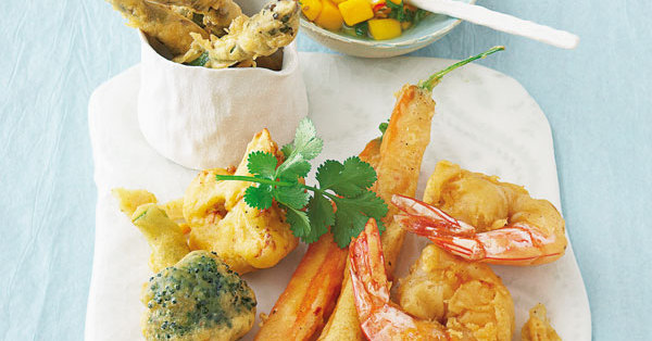 Frittiertes Gemüse mit Mangosalsa Rezept | Küchengötter Frittiertes Gemüse mit Mangosalsa Rezept | Küchengötter