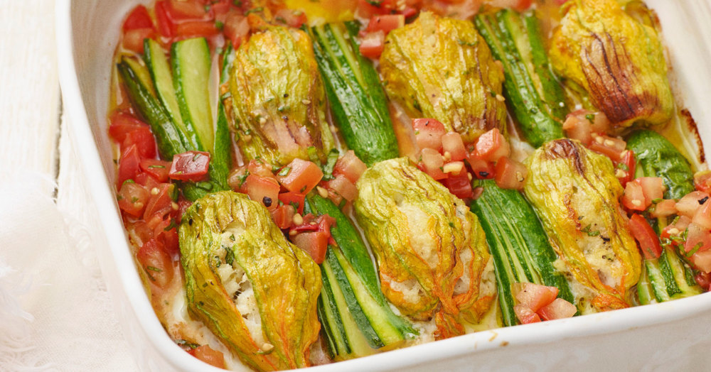 Gefüllte Zucchiniblüten mit Fisch Rezept | Küchengötter Gefüllte Zucchiniblüten mit Fisch Rezept | Küchengötter