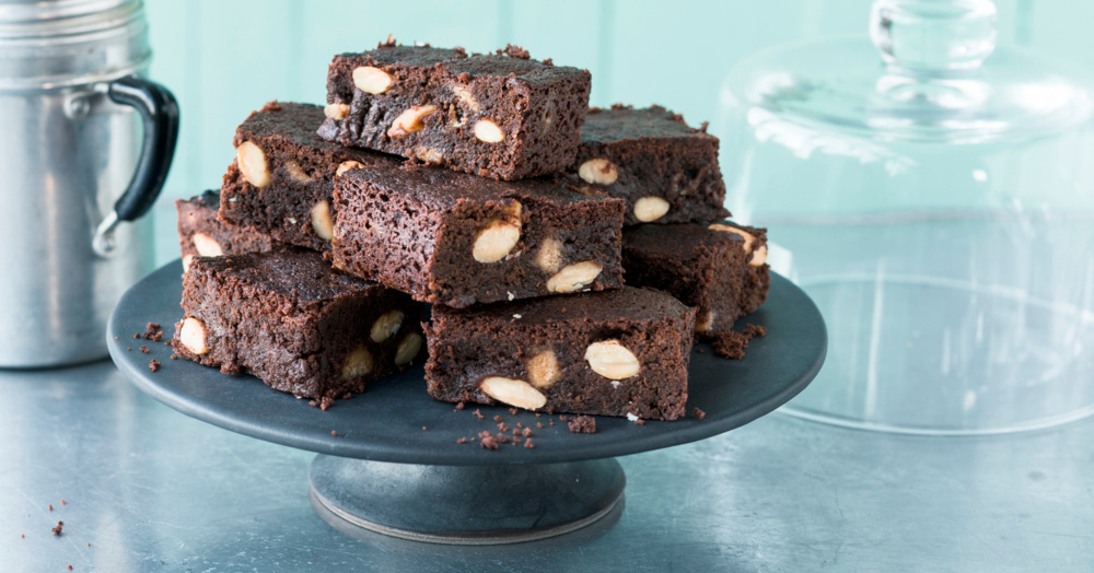 Toffee Almond Brownies Rezept Küchengötter