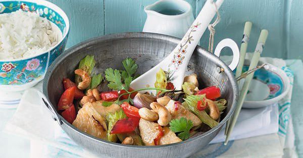 Scharfes Huhn mit Cashews Rezept | Küchengötter