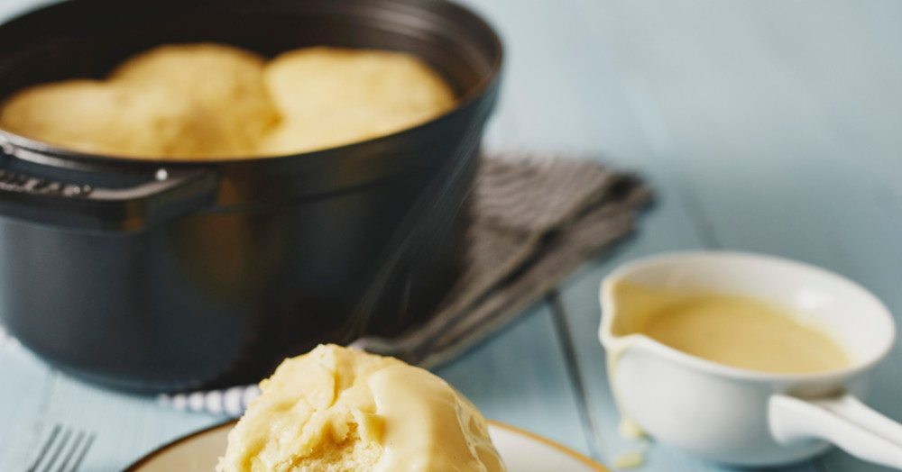 Dampfnudeln mit Vanillesauce und Weinschaumcreme Rezept | Küchengötter Dampfnudeln mit Vanillesauce und Weinschaumcreme Rezept | Küchengötter