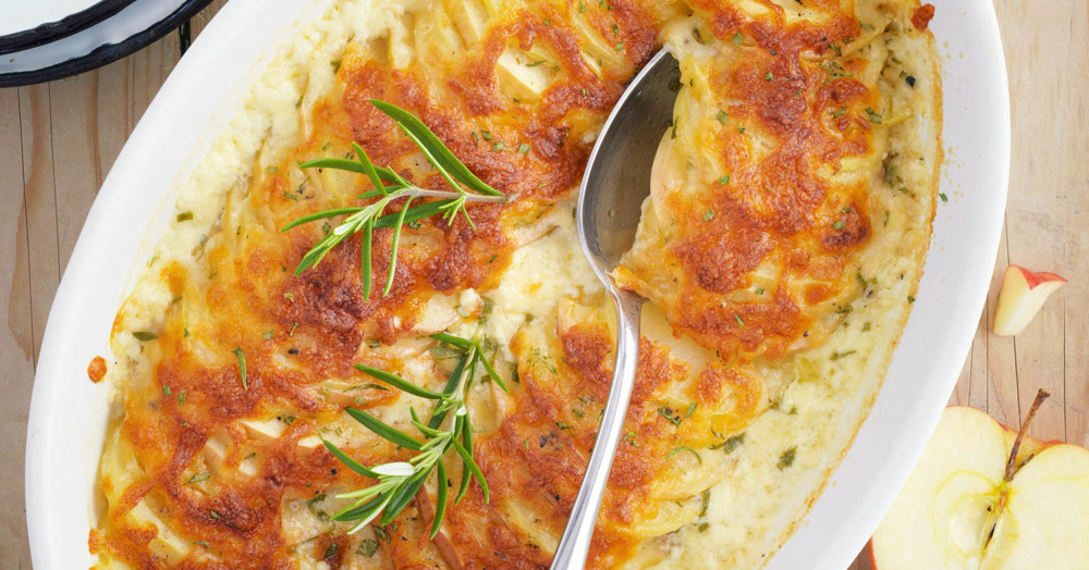 Herbstlicher Kartoffel-Apfel-Gratin Rezept | Küchengötter Herbstlicher Kartoffel-Apfel-Gratin Rezept | Küchengötter