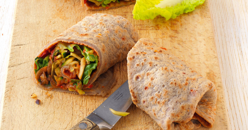 Pfannkuchen-Wraps mit Gemüse Rezept | Küchengötter Pfannkuchen-Wraps mit Gemüse Rezept | Küchengötter