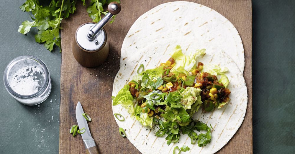 Vegane Tacos mit Paprika-Mais-Füllung Rezept | Küchengötter