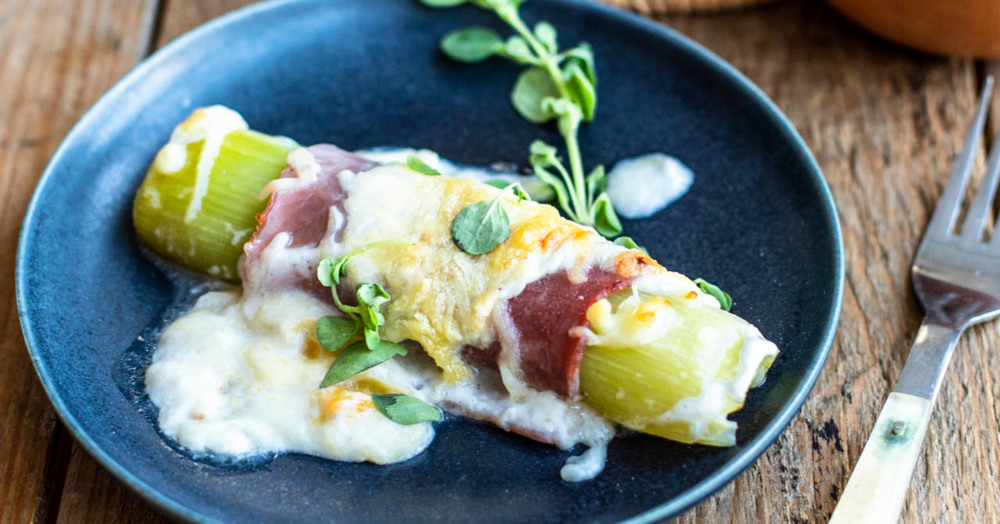 Überbackener Lauch mit Schinken und Käse Rezept | Küchengötter Überbackener Lauch mit Schinken und Käse Rezept | Küchengötter
