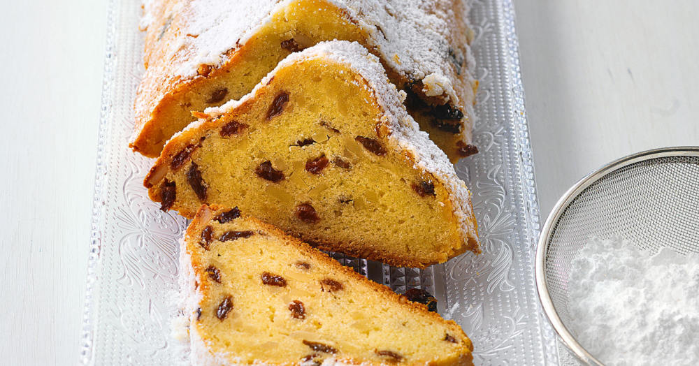 Glutenfreier Stollen Rezept mit Rum und Rosinen