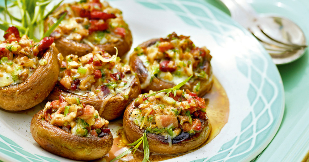 Gefüllte Champignons mit Speck und Lauch Rezept | Küchengötter Gefüllte Champignons mit Speck und Lauch Rezept | Küchengötter