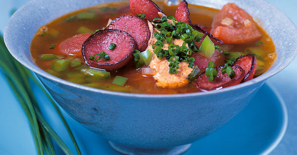 Letscho-Suppe mit Cabanossi Rezept | Küchengötter Letscho-Suppe mit Cabanossi Rezept | Küchengötter
