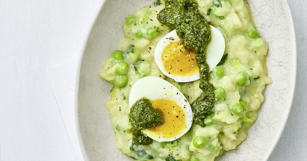 Wachs-Eier auf Gemüsepüree | Rezept für den Thermomix | Küchengötter Wachs-Eier auf Gemüsepüree | Rezept für den Thermomix | Küchengötter