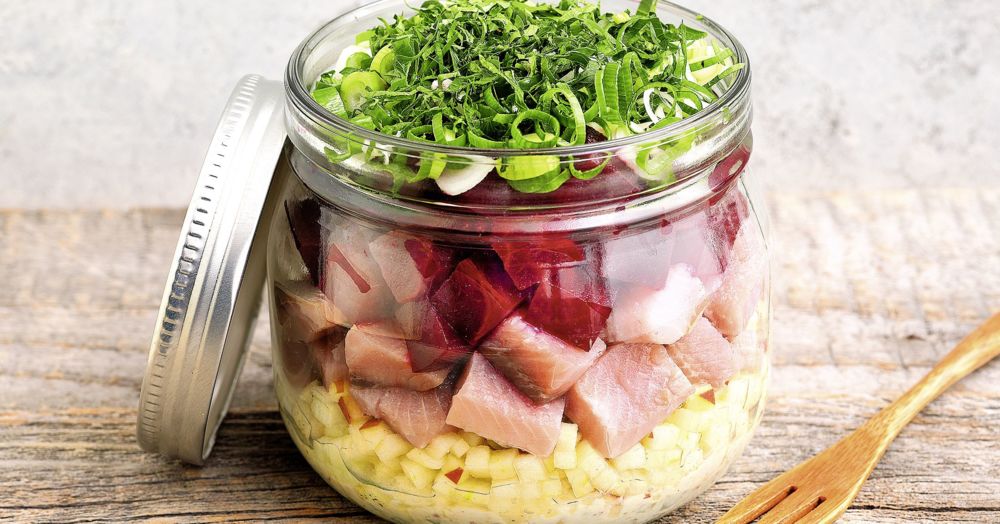 Rote-Bete-Matjes-Salat im Glas Rezept | Küchengötter