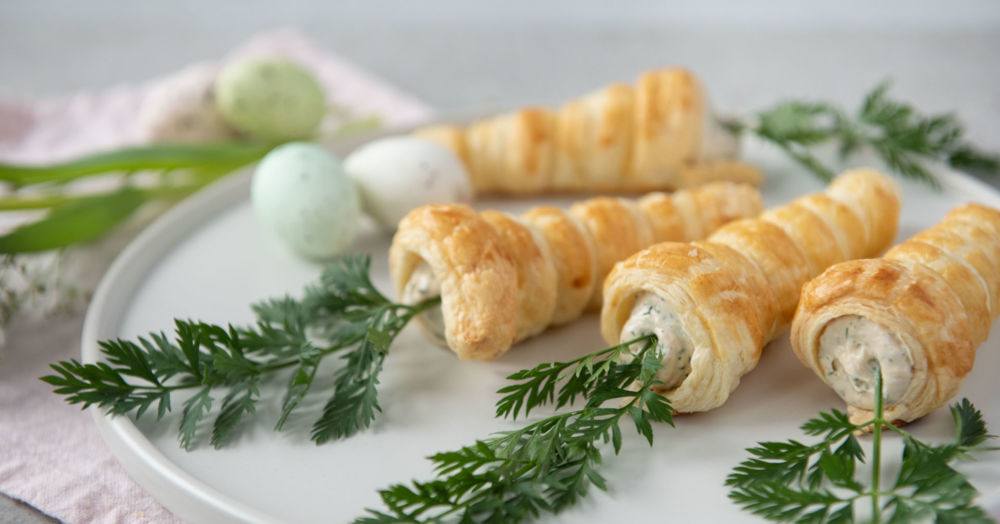 Blätterteig-Möhren mit Lachscreme Rezept | Küchengötter Blätterteig-Möhren mit Lachscreme Rezept | Küchengötter