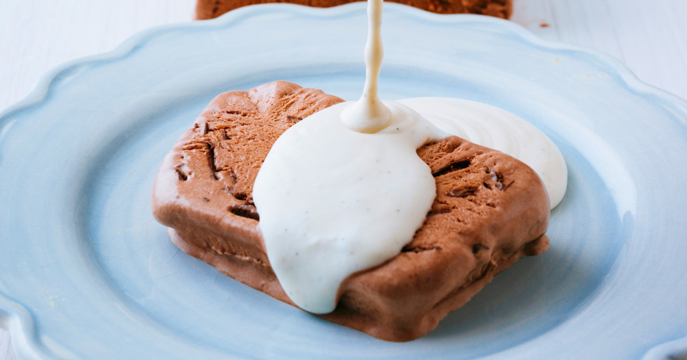 Schokoladenparfait mit Vanillesauce Rezept (glutenfrei) | Küchengötter