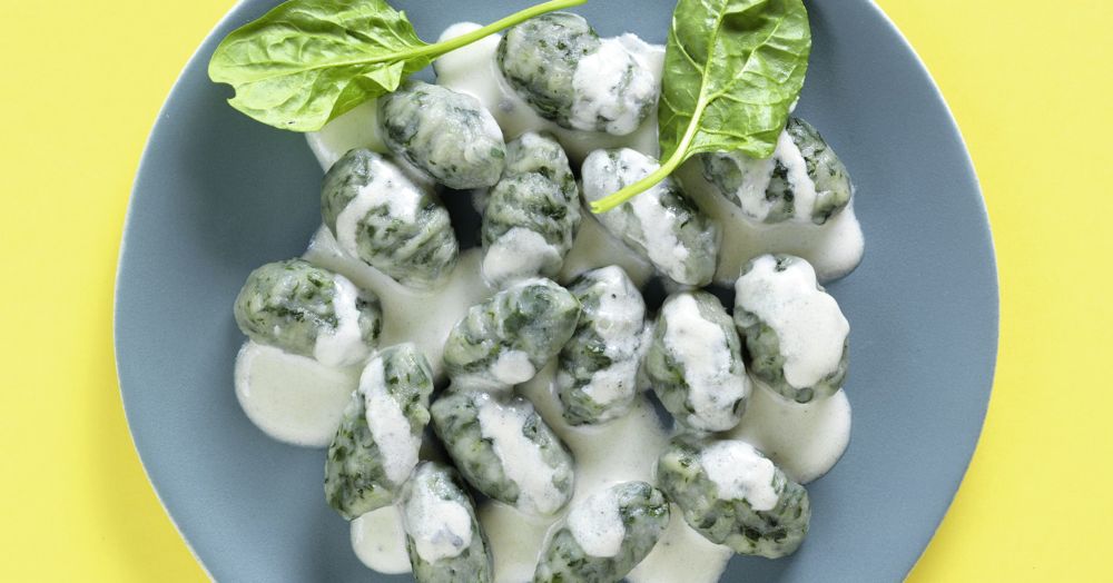 Grüne Gnocchi mit Roquefortsahne Rezept | Küchengötter