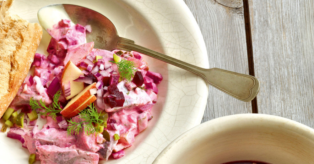 Heringssalat mit Äpfeln Rezept | Küchengötter Heringssalat mit Äpfeln Rezept | Küchengötter