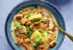 Exotischer Süß-kartoffeleintopf mit Ananas, Limette und Sesam-tofu Exotischer Süß-kartoffeleintopf mit Ananas, Limette und Sesam-tofu