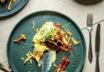 Pulled Kräuterseitlinge mit BBQ-Sauce und Spitzkohl-Kartoffelstampf