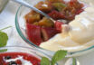 Rhabarberkompott mit Vanillepudding