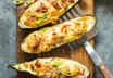 Vegetarisch gefüllte Zucchini aus dem Ofen Vegetarisch gefüllte Zucchini aus dem Ofen