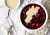Rote Grütze mit 
Cashew-Vanille-Sauce