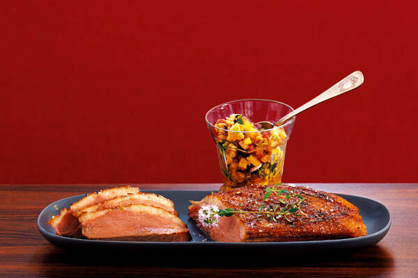 Entenbrust mit Ananas-Salsa Rezept | Küchengötter Entenbrust mit Ananas-Salsa Rezept | Küchengötter