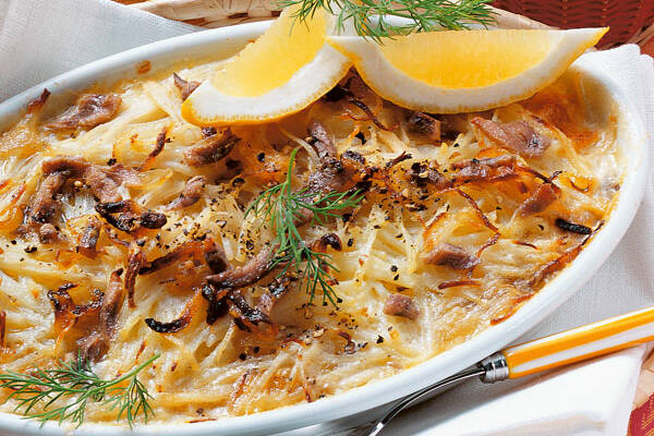 Janssons Versuchung - Rezept für schwedischen Kartoffelauflauf ... Janssons Versuchung - Rezept für schwedischen Kartoffelauflauf ...