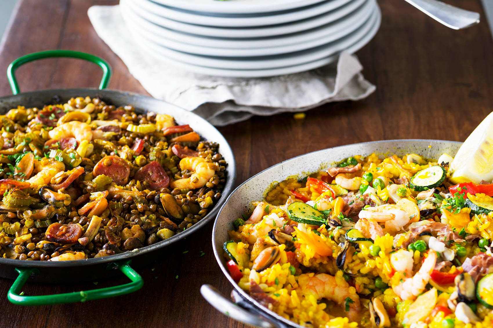 Gemüse-Paella mit Meeresfrüchten Rezept | Küchengötter Gemüse-Paella mit Meeresfrüchten Rezept | Küchengötter