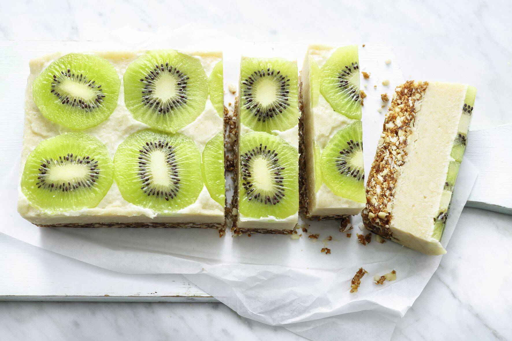 Ein leckerer Kiwi-Kuchen