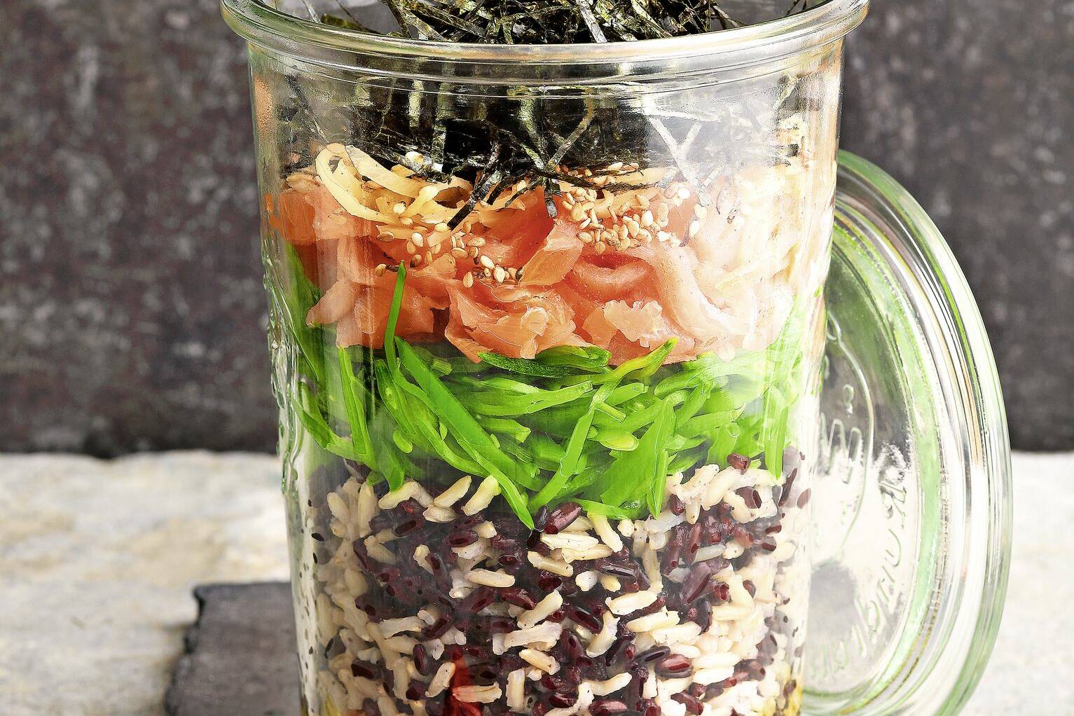 Reissalat Sushi-Style im Glas Rezept | Küchengötter