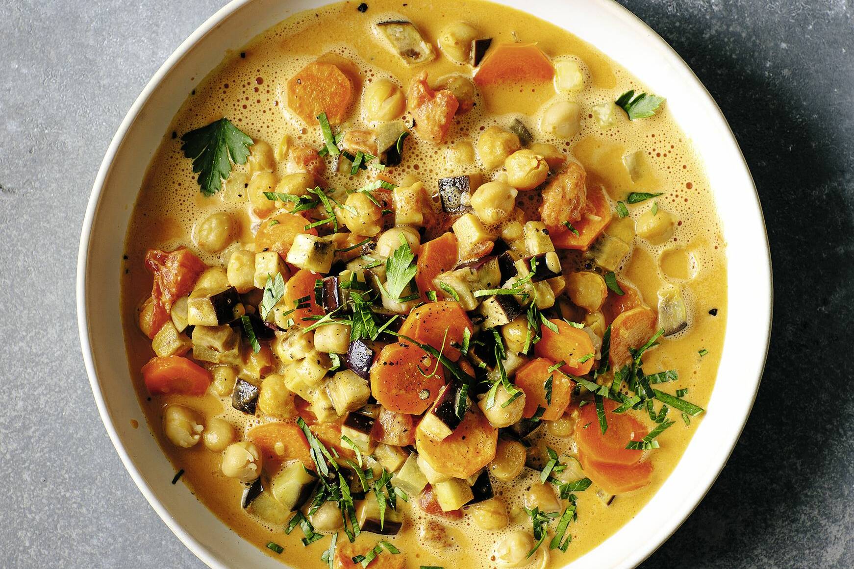 Kichererbsen-Auberginen-Curry Rezept | Küchengötter Kichererbsen-Auberginen-Curry Rezept | Küchengötter