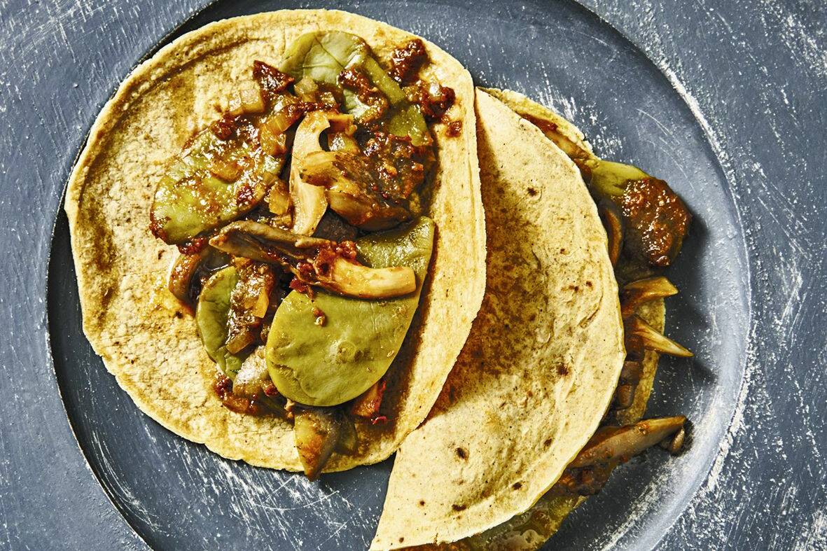 Veggie-Tacos mit Kaktus