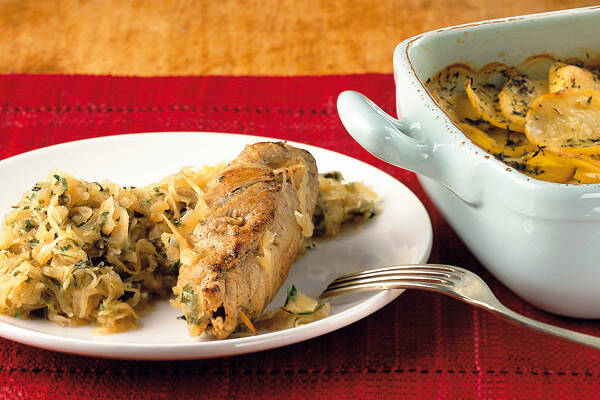 Schnitzelröllchen mit Kartoffelgratin Rezept | Küchengötter Schnitzelröllchen mit Kartoffelgratin Rezept | Küchengötter