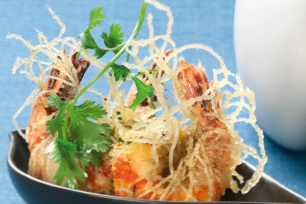 Frittierte Garnelen im Nudelnest Rezept | Küchengötter Frittierte Garnelen im Nudelnest Rezept | Küchengötter