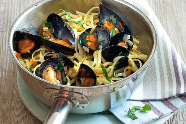 Muschel-Linguine Rezept | Küchengötter Muschel-Linguine Rezept | Küchengötter