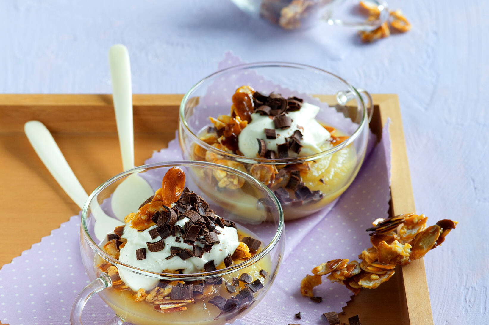 Apfeltraum mit Karamellmandeln Rezept | Küchengötter Apfeltraum mit Karamellmandeln Rezept | Küchengötter