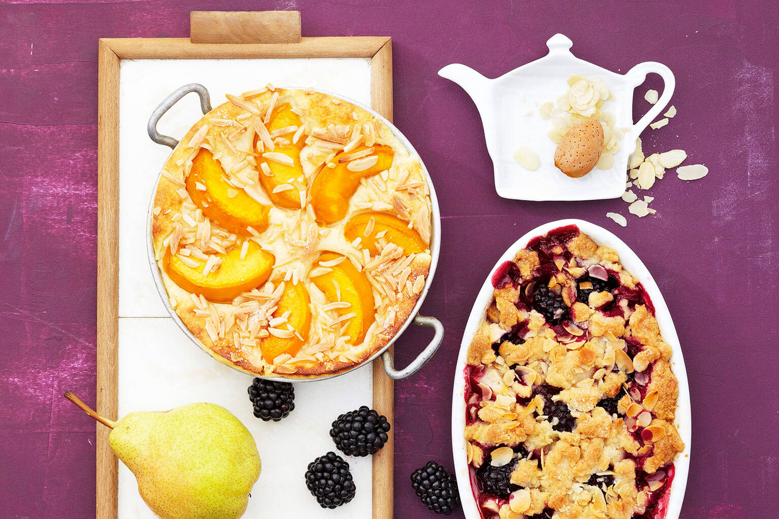 Birnen-Brombeer-Crumble