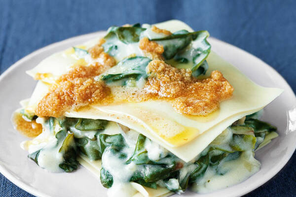 Teller-Lasagne mit Mangoldgemüse Rezept | Küchengötter Teller-Lasagne mit Mangoldgemüse Rezept | Küchengötter